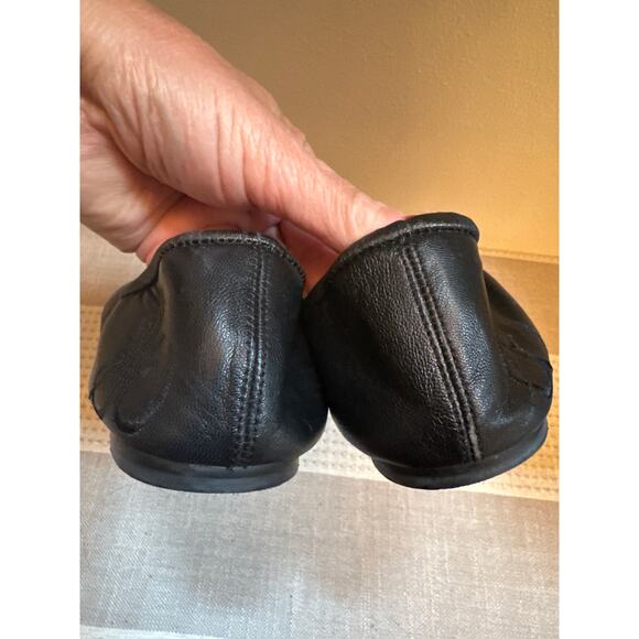 Sam Edelman Felicia Black Leather Cushioned Ballet Flats Size 9 - Picture 4 of 7